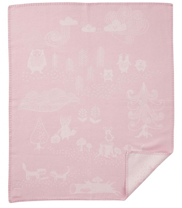 Klippan Little Bear bomullsfilt rosa, Klippan Yllefabrik