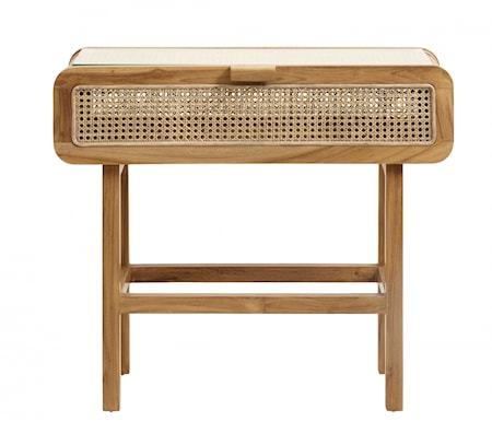 Console Teak m/öppen mesh vävning
