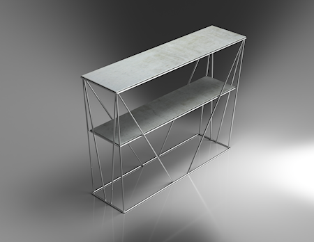 Cube konsolbord krom