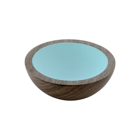 Knopp Wok valnöt/turkos - 5 cm