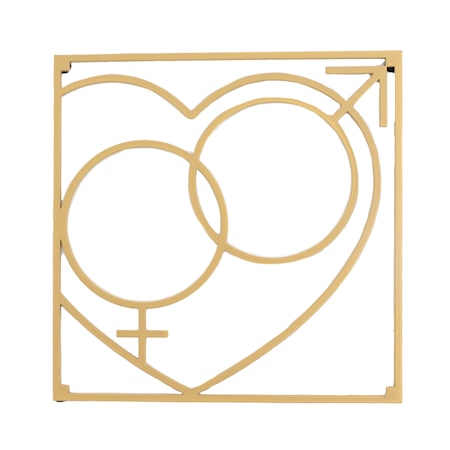 Love collection Grytunderlägg QM Love 18 x 18 cm Guld