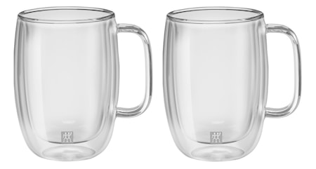 Sorrento Plus Latte Macchiato Kopp Med Handtag 450 ml 2-pack