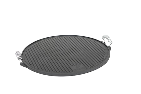Grillplatta Vändbar med Räfflor 47 cm Gjutjärn