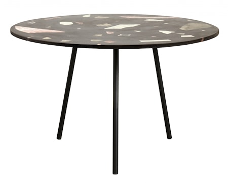 TERRAZZO Sidobord Svart/Flerfärgad Ø120cm