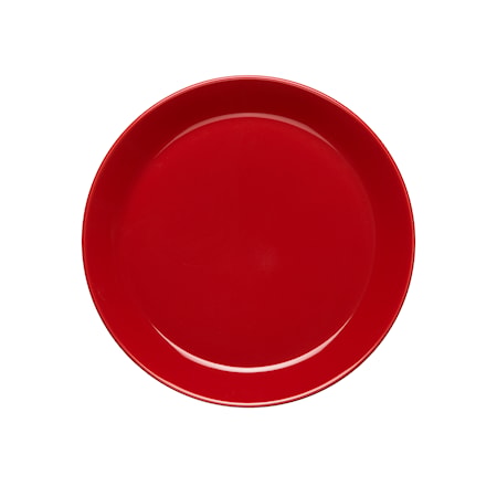 Assiett 20 cm med kant äppelröd
