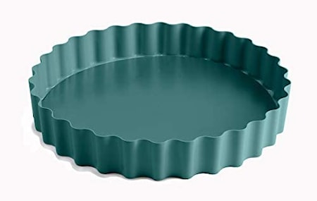 Pajform räfflad lös botten Atlantic Green Ø 25 cm h.4 cm