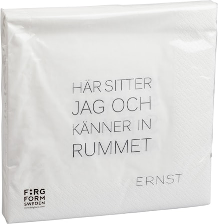 Servett Tid/Rum vit