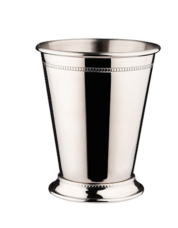 Julep mugg rostfritt med dekor höjd 10,8 cm