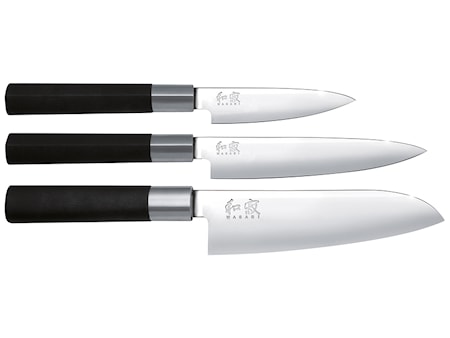 Wasabi Black Knivset 3 Delar 6710P/6715U/6716S