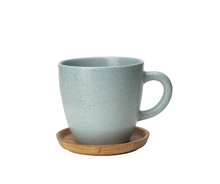 Höganäs Keramik Kaffemuggg 33 cl med träfat frost matt
