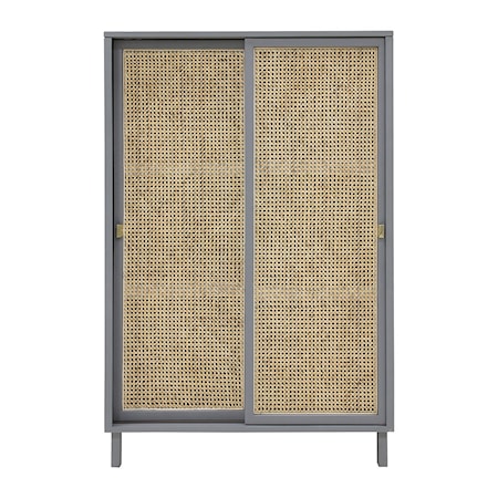 Webbing Sliding Door Cabinet Grey
