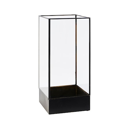 Plant Displaylåda Svart/Glas Rektangulär