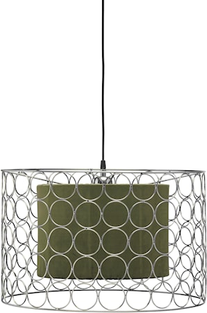 Ring Taklampa 50cm Krom/Grön