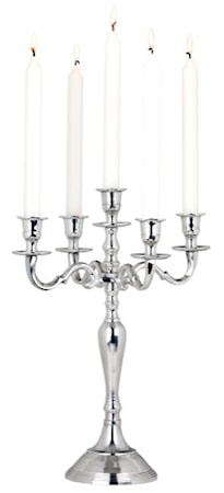 Kandelaber aluminium 5 arm höjd 40 cm