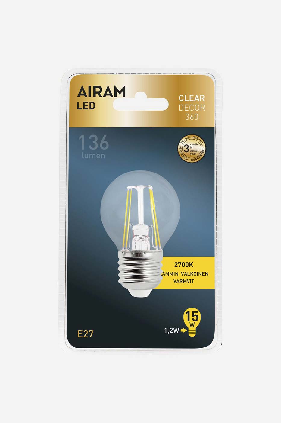 Ljuskälla Filament LED klotlampa