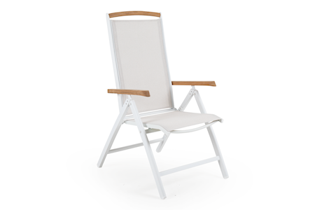 Andy Positionsstol Vit/off White Teak