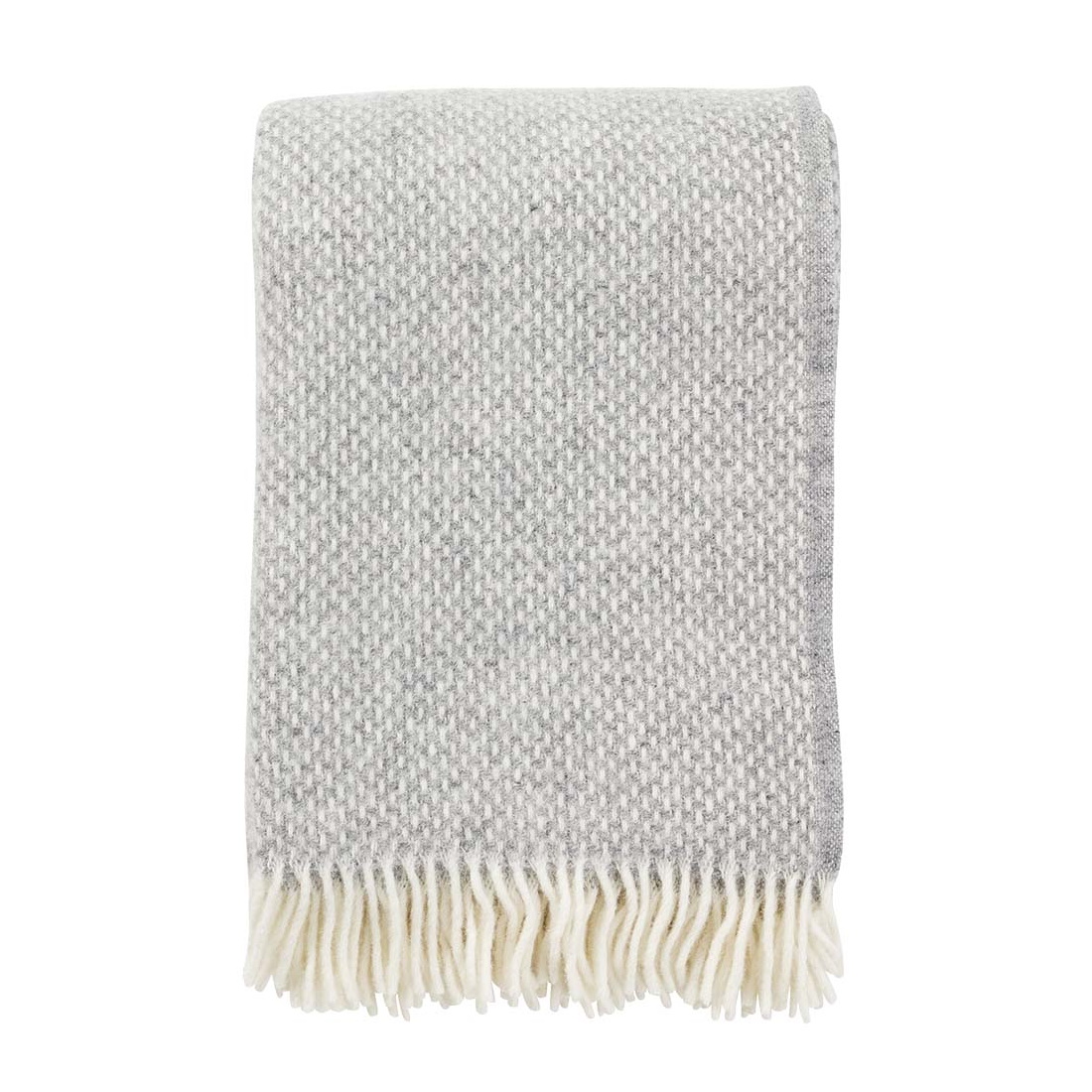 PREPPY pläd lammull grå, Klippan Yllefabrik