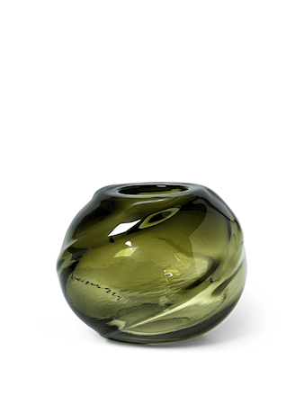 Water Swirl Vas Rund Moss Green
