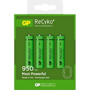 Batteri GP Batteries Laddningsbar ReCyko AAA, 4-pack