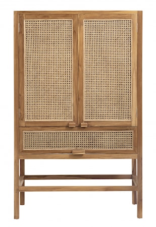 Cabinet, teak, open mesh weaving