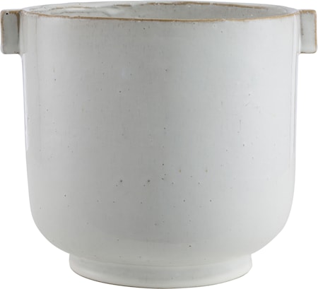 Kruka med öra, Glaserad - 15 cm