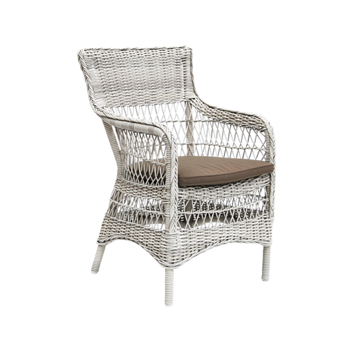 Marie matstol m/armstöd Vintage white, Sika-design