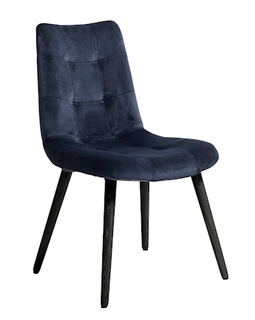 Matsalsstol Blå Velour