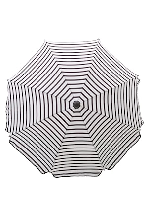 Oktogon Parasoll 180 cm Svart/Vit