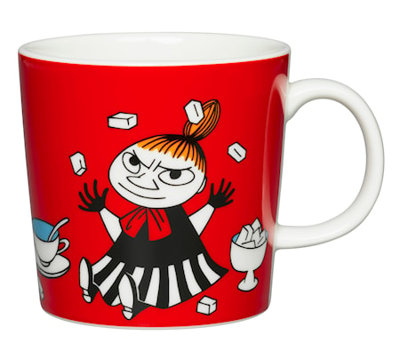 Mumin 75 år Mugg Lilla My röd 30 cl