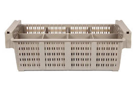 Bestickslåda, beige