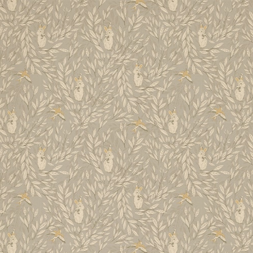 Mrs Mighetto tapet Misty Leaf Fauna grey