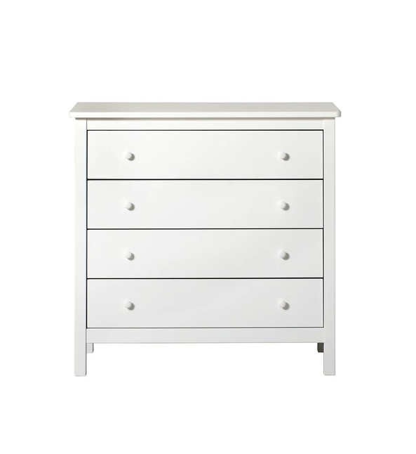 Byrå Seaside fyra lådor vit, Oliver Furniture