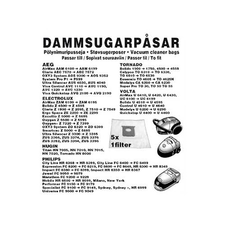Champion DammpÃ¥sar Electrolux 5st