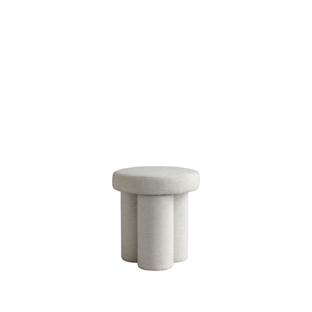 Big Foot Stool Linen White Chalk