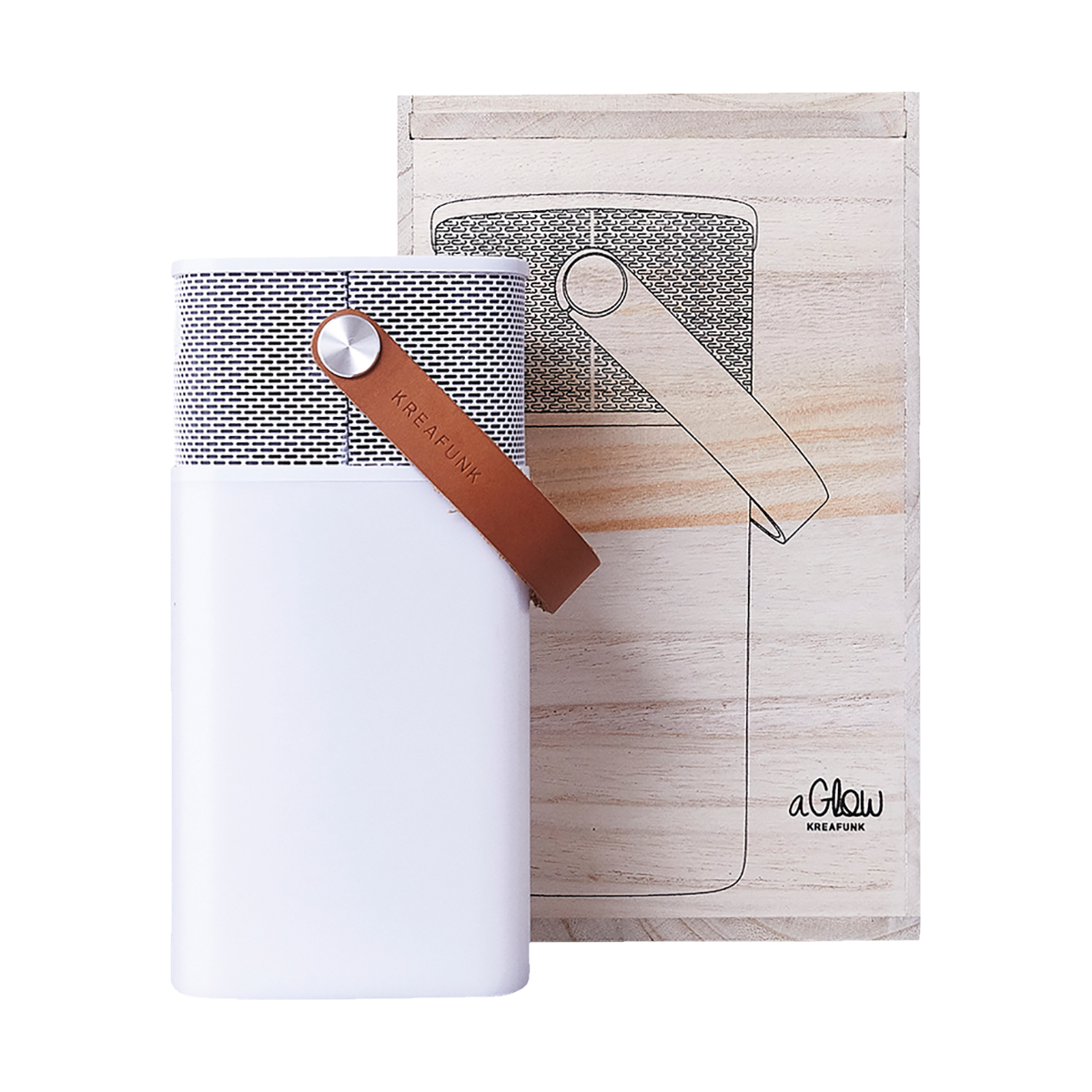 aGLOW, Bluetooth högtalare/ lampa vit, Kreafunk