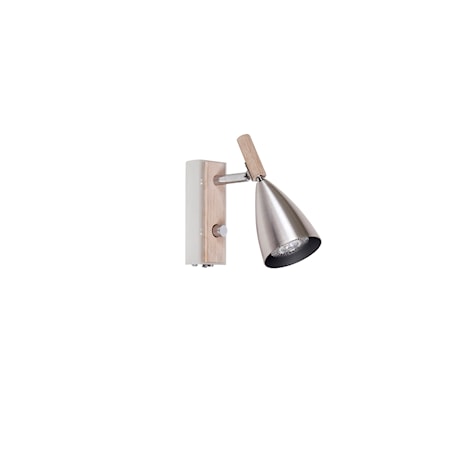 Frank 2.0 Vägglampa Vitbets/Alu LED Dimbar