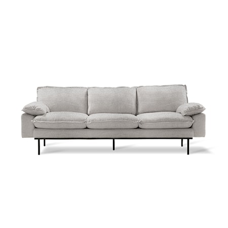 Retro Soffa 3-sits sneak Light Grey