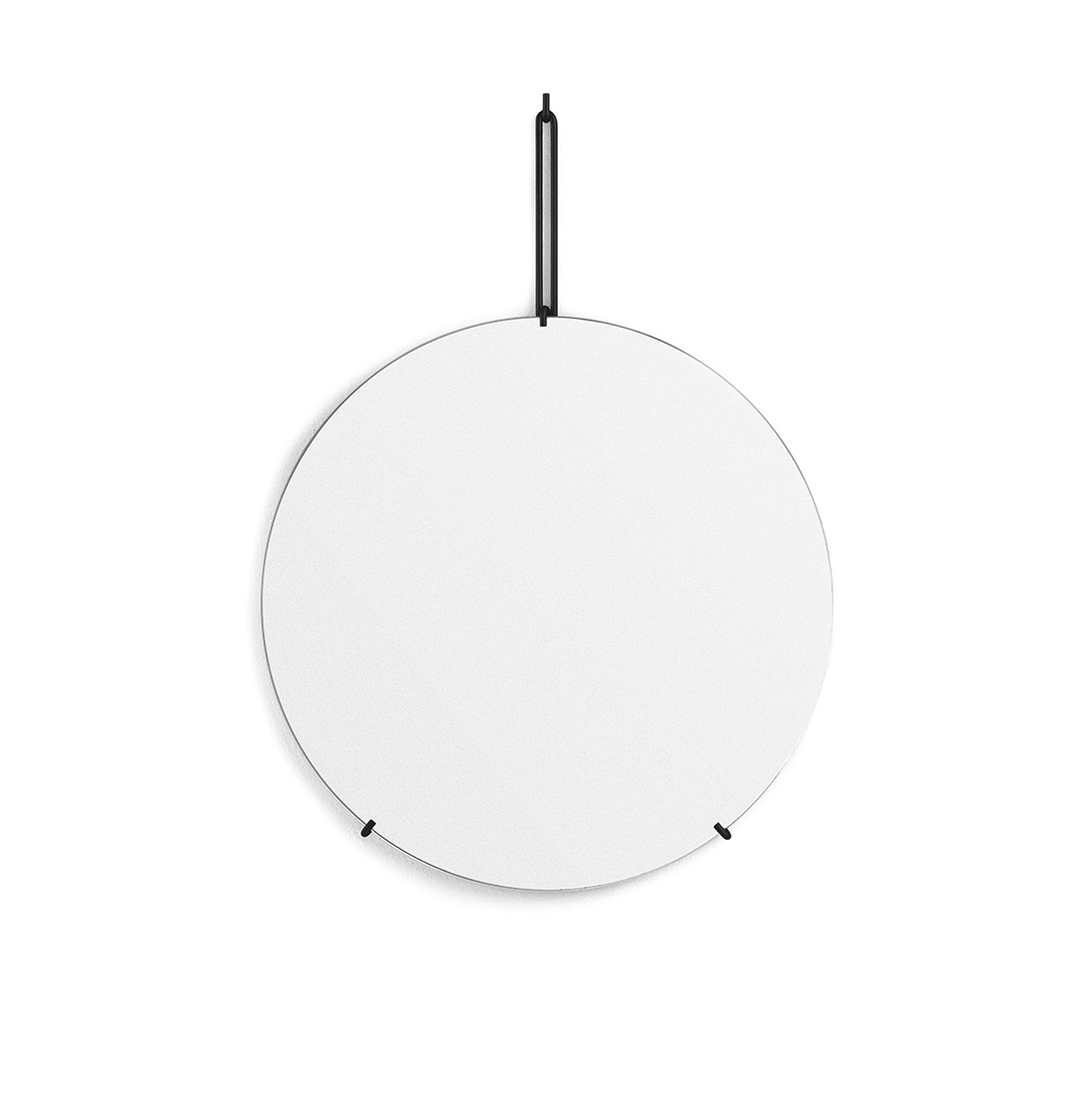 Spegel Ø50cm WALL MIRROR black, MOEBE