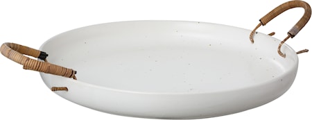 Bricka i keramik med handtag - 35 cm