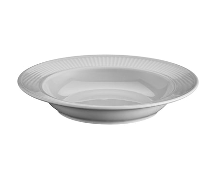 Plissé Djuptallrik Ljusgrå 22 cm