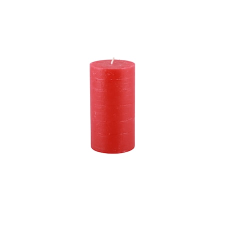 Rustic Ljus H: 13.5 cm Röd