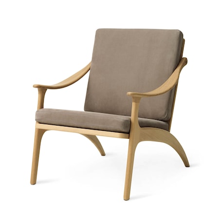 Lean Back Lounge Chair Nabuk Seppia Ek