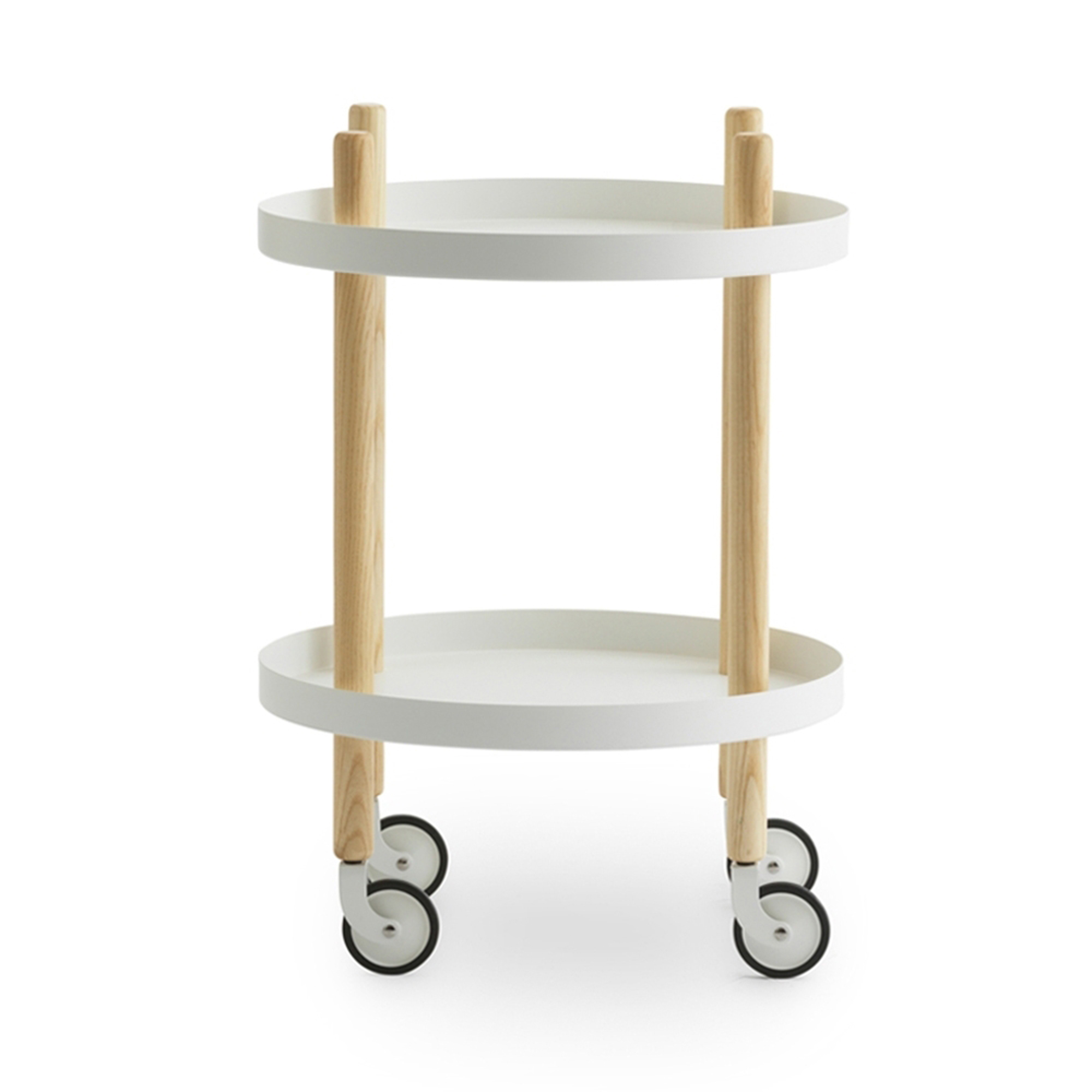 Normann Copenhagen Serveringsvagn Block rund vit
