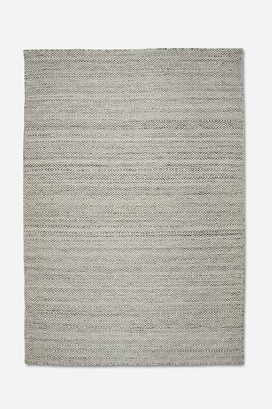 Matta Goose Eye 250x350cm Grå vit