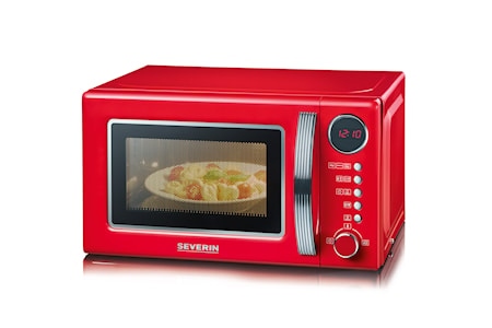 Mikrovågsugn Retro 700W Röd