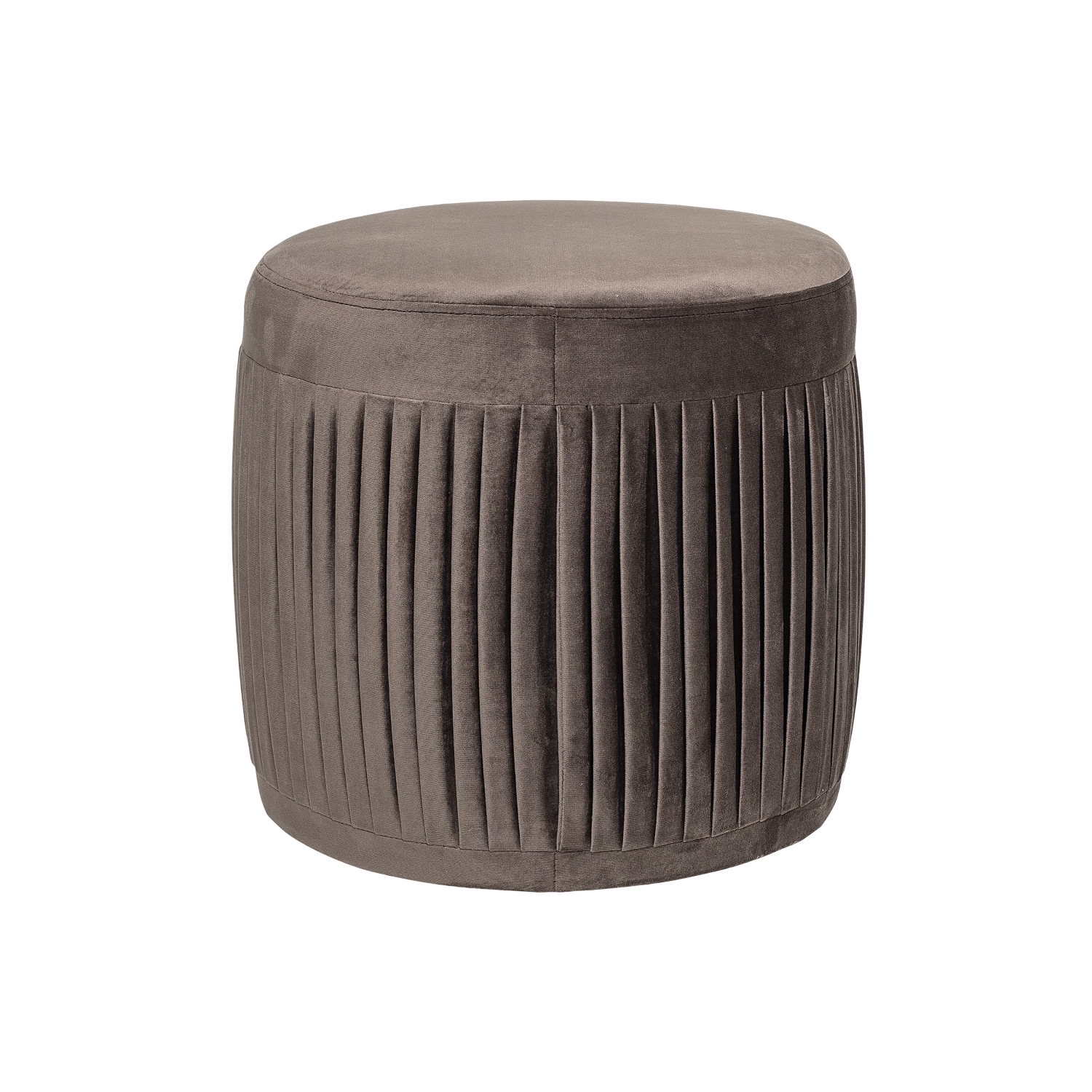 Sittpuff sammet PLEAT brun, Bloomingville