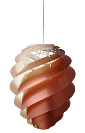 SWIRL 2 Pendel Large Koppar 55 cm
