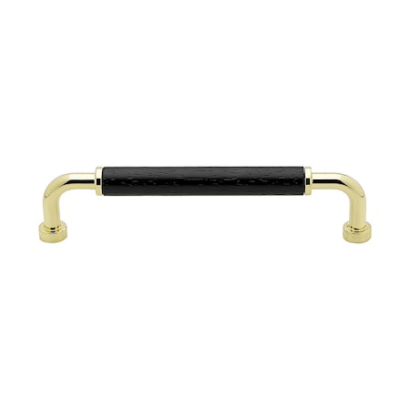 Handtag Brohult, 14 cm pol. mässing/svart