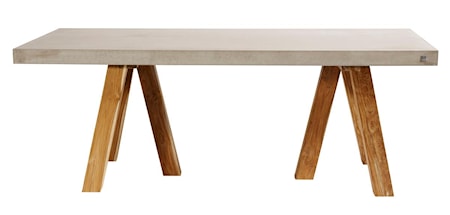 Rockefeller 200 cm – Grå med teak ben