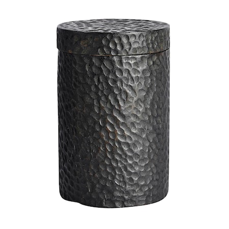 Carved Kruka Svart Ny teak 15x10 cm